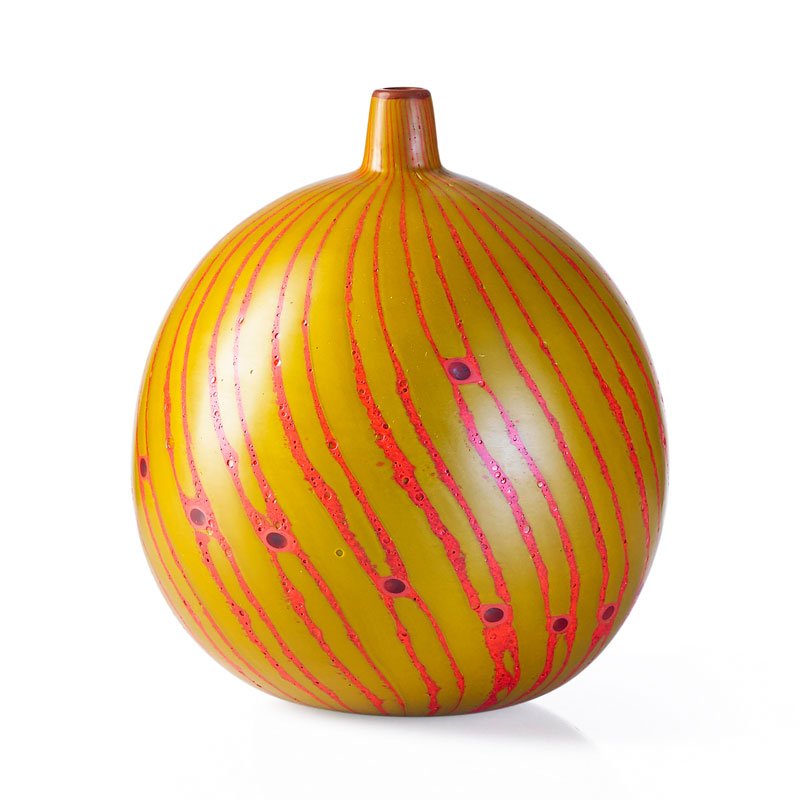 YOICHI OHIRA Catena vase: YOICHI OHIRA (b. 1946) Catena vase, Murano, 1998 Blown glass canes, murrine and powder inserts, ground surface Executed by Maestro Livio Serena Etched Yoichi Ohira - Mo. L. Serena 1/1 unico giovedi 19