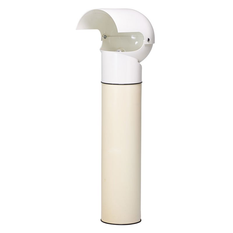 GAE AULENTI; ARTEMIDE Floor lamp: GAE AULENTI (1927 - 2012) ARTEMIDE "Pileo Mezza Pileo" floor lamp, Italy, 1970s Plastic Molded mark As shown: 52" x 13 1/2" x 18"