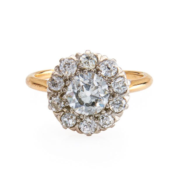 OEC DIAMOND YELLOW GOLD AND PLATINUM RING (1 of 3)