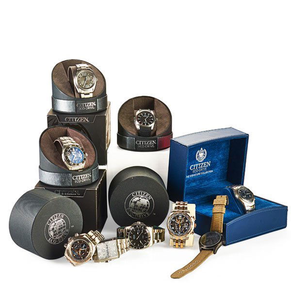 NINE RECENT GENTLEMEN'S CITIZEN WATCHES (1 of 1)