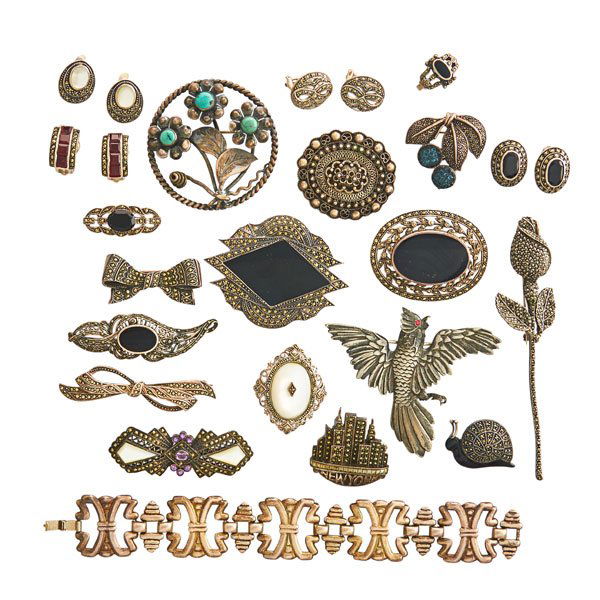 COLLECTION OF SILVER OR MARCASITE JEWELRY (1 of 1)