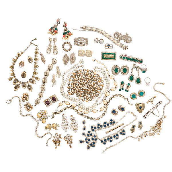 COLLECTION OF RHINESTONE EVENING COSTUME JEWELRY (1 of 1)