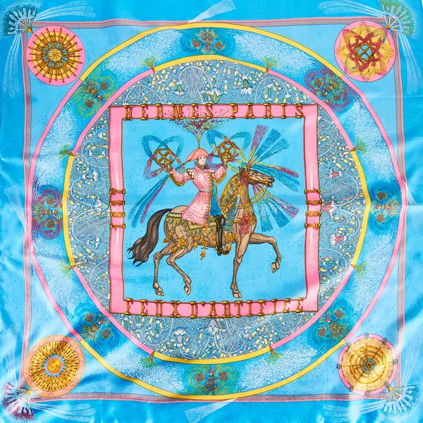 HERMES SILK "FEUX D'ARTIFICE" SCARF (1 of 1)