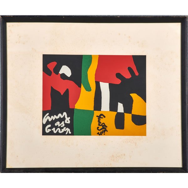 STUART DAVIS (American, 1894-1964): Screenprint in colors; Untitled from the "Ten Works x Ten Painters" portfolio (framed); From an edition of 500; 20"x 24" (sheet)