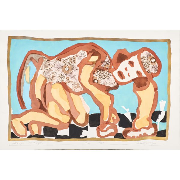 CONTEMPORARY PRINTS: Seven prints on paper by various artists including Helen Oji, David Shapiro and Rupert Garcia; Each signed and numbered, some dated and/or titled; Largest: 42 1/4" x 35" (sheet)