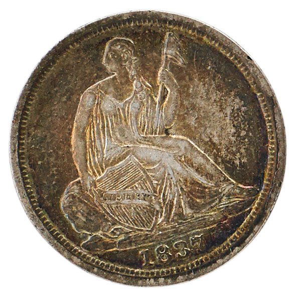 U.S. 1837 HALF DIME COIN (1 of 2)