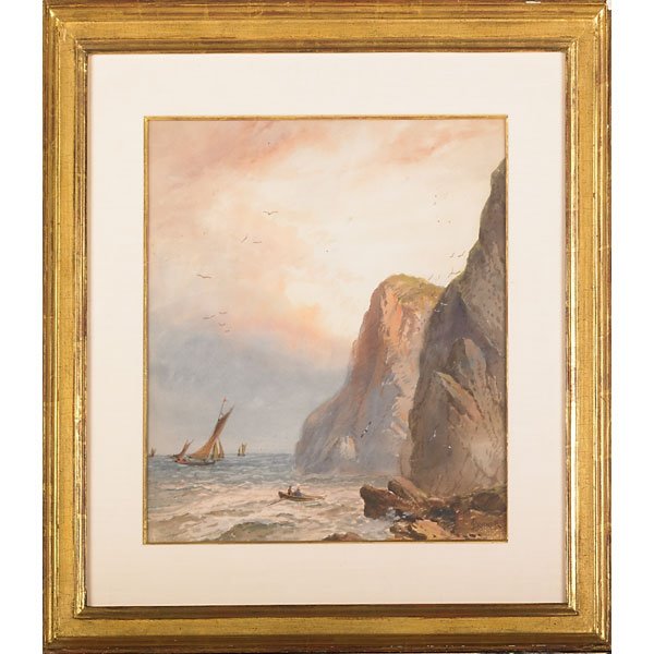 ALFRED THOMPSON BRICHER (American, 1837-1908): Untitled Watercolor on paper (framed) Signed 15 1/2" x 14 1/2" (sheet) Provenance: Private Collection, Virginia