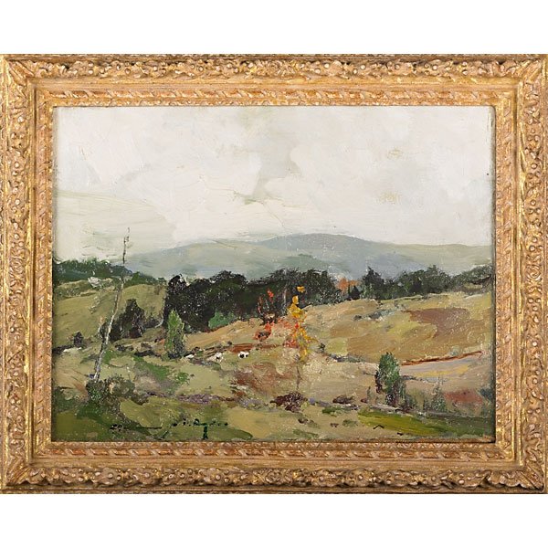 CHAUNCEY FOSTER RYDER (American, 1868-1949): Untitled Oil on canvas (framed) Signed 12" x 16" Provenance: Private Collection, Virginia