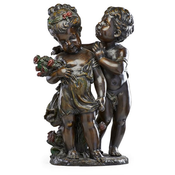 AFTER AUGUSTE LOUIS MATHURIN MOREAU (French, 1834-: The Suggestion Bronze, France, 20th c. Signed 31"