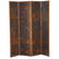 DUTCH EMBOSSED LEATHER FOUR PANEL SCREEN