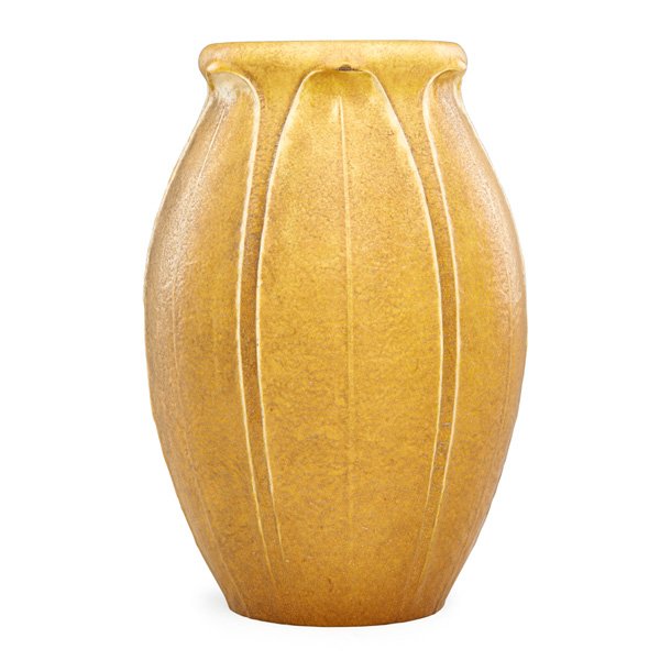RUTH ERICKSON;  GRUEBY Vase, mustard glaze (1 of 5)