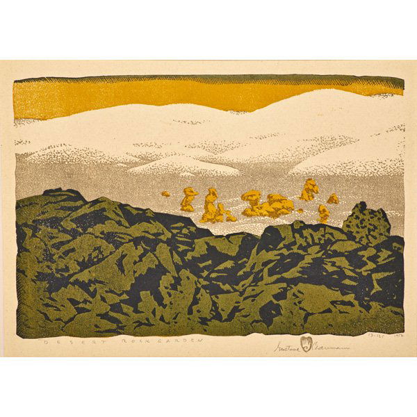 GUSTAVE BAUMANN Color woodblock print (1 of 1)