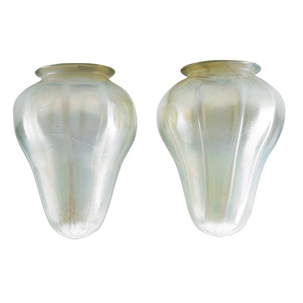 TIFFANY STUDIOS Pair of stalactite shades (1 of 1)