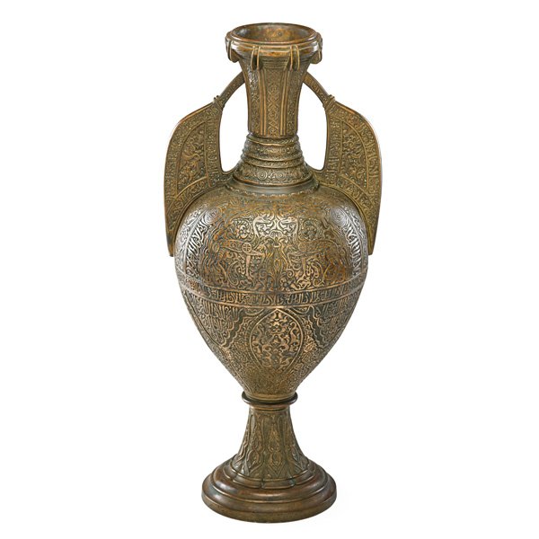 TIFFANY STUDIOS (Attr.) Decorative vase form (1 of 3)