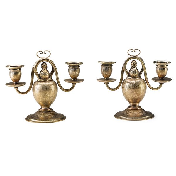 TIFFANY STUDIOS Pair of candlesticks (1 of 2)