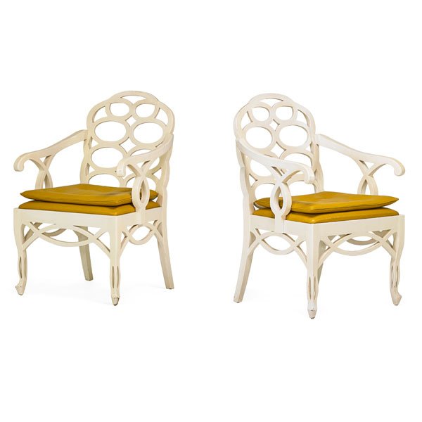 FRANCIS ELKINS Pair of loop chairs (1 of 3)