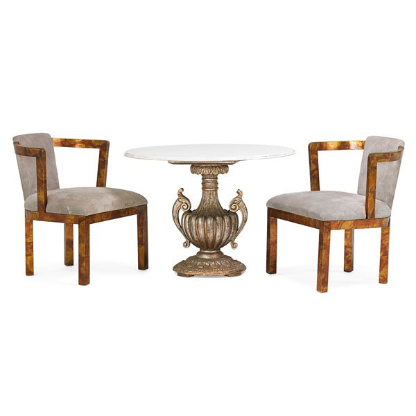 JAMES MONT Side table and pair of lounge chairs (1 of 1)