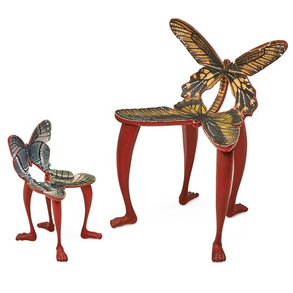 PEDRO FRIEDEBERG Two miniature chairs (1 of 2)