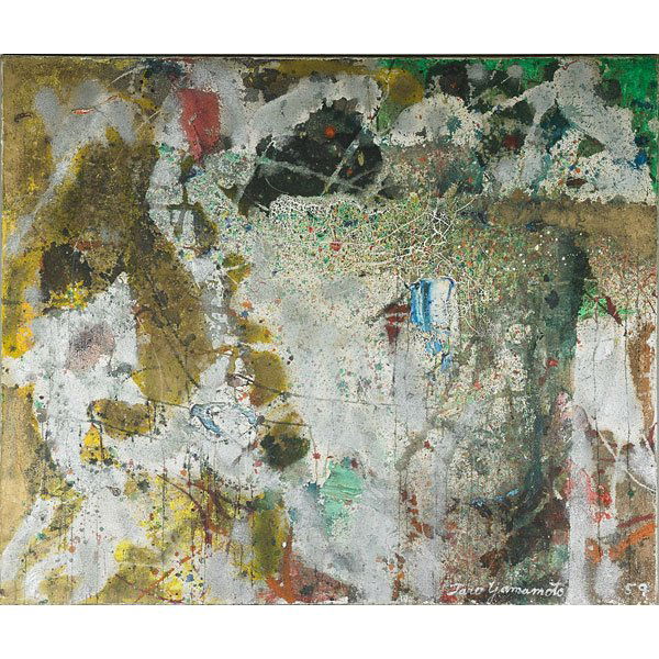 TARO YAMAMOTO; JOHN GWINN Two paintings (1 of 3)