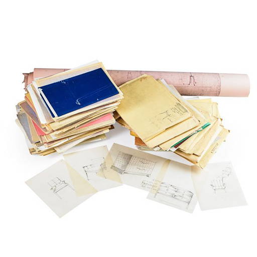 Tommi Parzinger Blueprints, Drawings And Ephemera