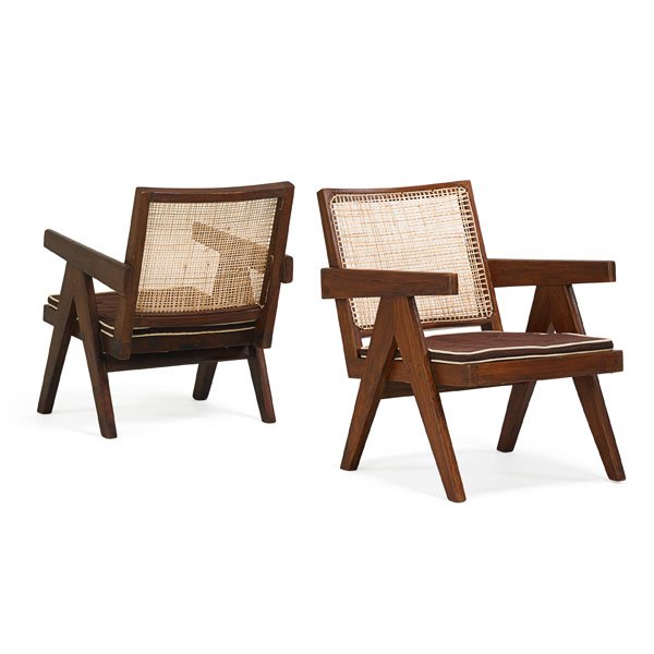 PIERRE JEANNERET Pair of lounge chairs, Chandigarh (1 of 1)