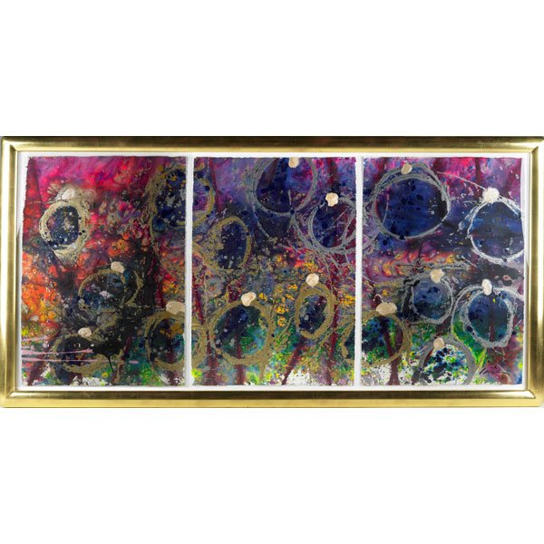 DALE CHIHULY Large threepanel painting