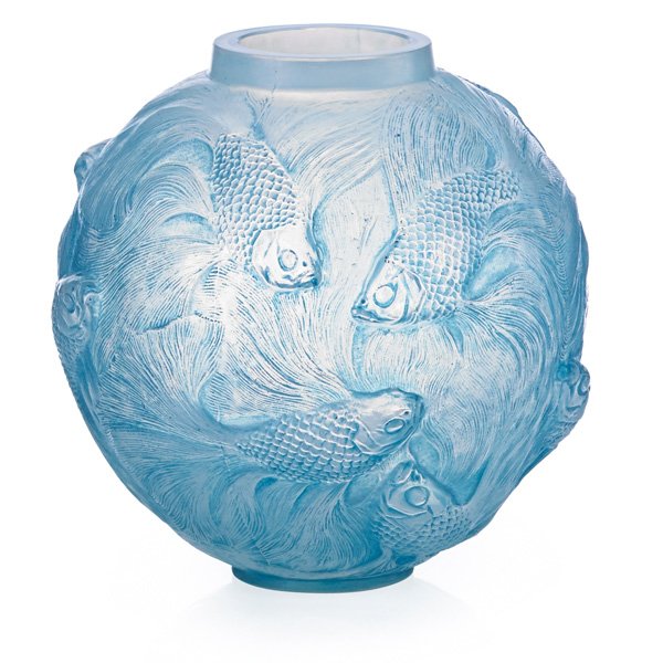 LALIQUE "Formose" vase, opalescent glass (1 of 2)