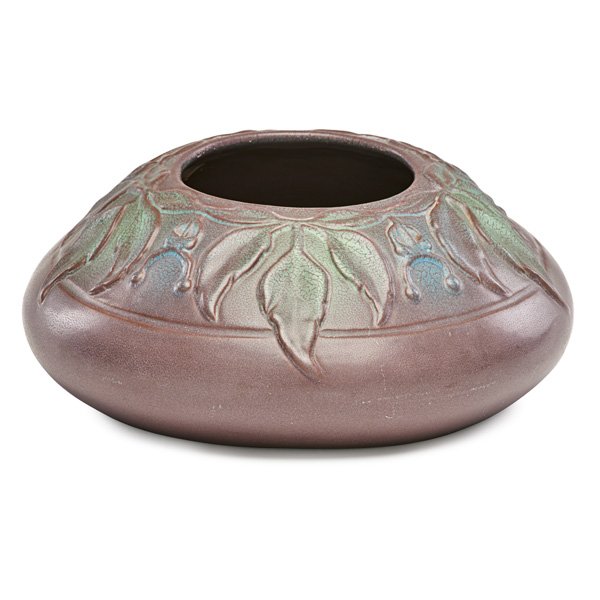 VAN BRIGGLE Early three-color vessel, 1905 (1 of 2)