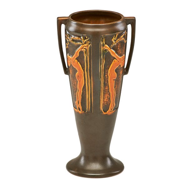 ROSEVILLE Rosecraft Panel vase w/ nudes (1 of 3)