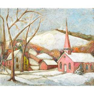 Paul Keene, Jr. (American, 1920-2009): Untitled; Oil on Masonite (framed); Signed; 27" x 34"; Provenance: Private Collection, Pennsylvania