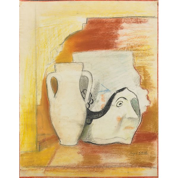 Joseph Stella (American, 1877-1946): Untitled; Charcoal on paper; Signed; 20 7/8" x 16" (sheet); Provenance: Giovanni Stella, M.D. (the brother of the artist); Mrs. Giovanni Stella; Josephine M Lettera, New York; Private Collection, Wash