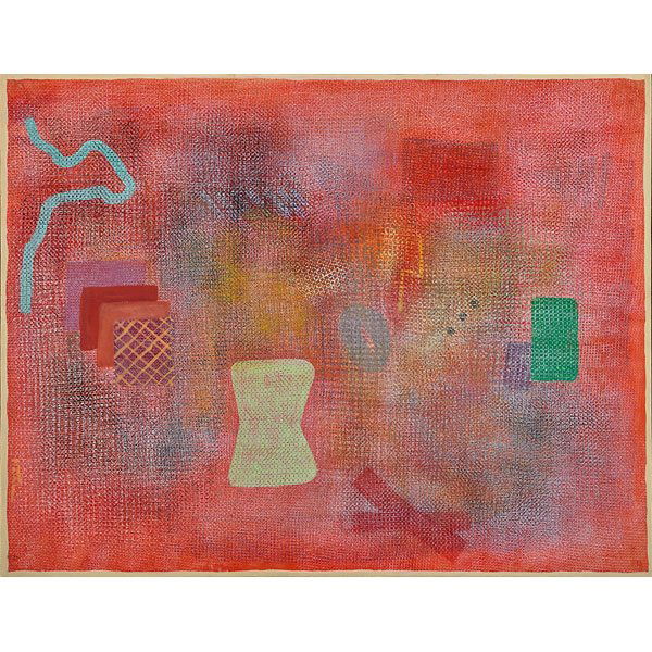 Robert Natkin (American, 1930-2010): Untitled; Acrylic on paper laid to canvas (framed); Signed; 32 1/2" x 42"; Provenance: Private Collection, Connecticut