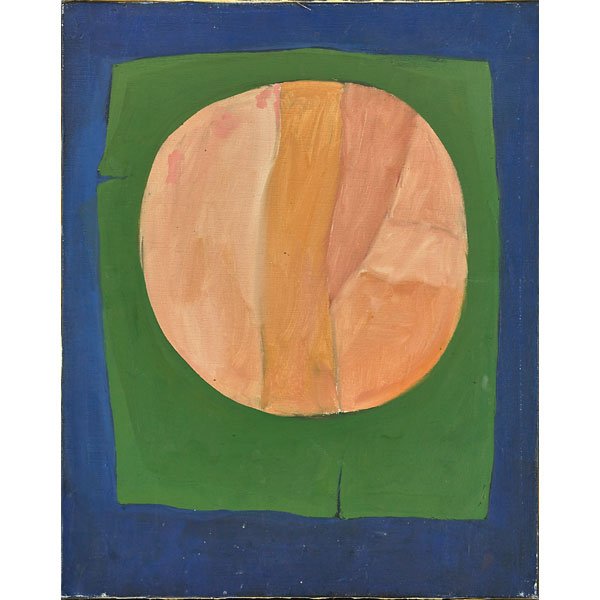 Rex Ashlock (American, 1918-1999): Nude in a Trench Coat; Oil on canvas; Signed and titled; 20" x 16"; Provenance: The Rex Ashlock Trust, New York