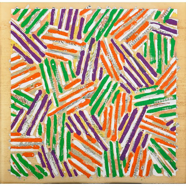 Jasper Johns (American, b. 1930): Untitled, 1977; Screenprint in colors on Patapar printing parchment (cover for included catalogue); From an edition of 3000; 10" x 10" (sheet); Publisher: Brooke Alexander, New York; Literature: ULAE