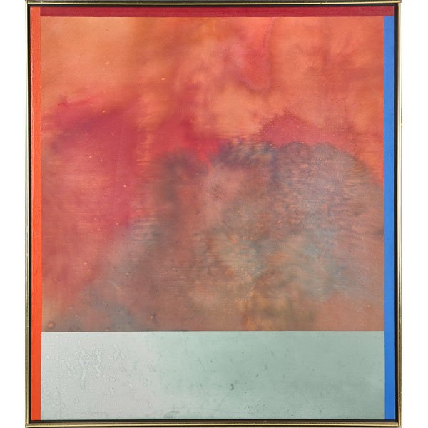 Ronnie Landfield (American, b. 1947): Wayfarer, 1978; Acrylic on canvas (framed); Signed, dated and titled; 42" x 37"; Provenance: Private Collection, New York