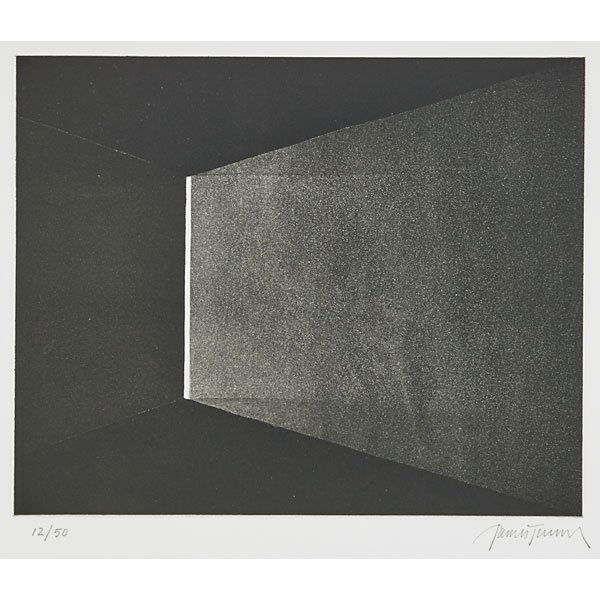 James Turrell (American, b. 1943): Untitled, 1984; Etching (framed); Signed and numbered 12/50; 7 3/8" x 9 1/4" (plate); 13 3/8" x 15 5/8" (sheet); Printer: Peter Kneubhler, Zurich; Provenance: Private Collection, New York