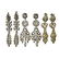 THREE PAIRS GEORGIAN OR VICTORIAN PASTE EARRINGS