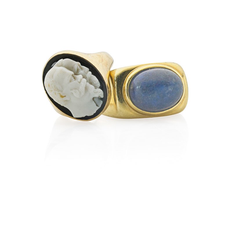 TWO GENTLEMAN'S HARDSTONE RINGS, INCL. TIFFANY & CO. (1 of 1)