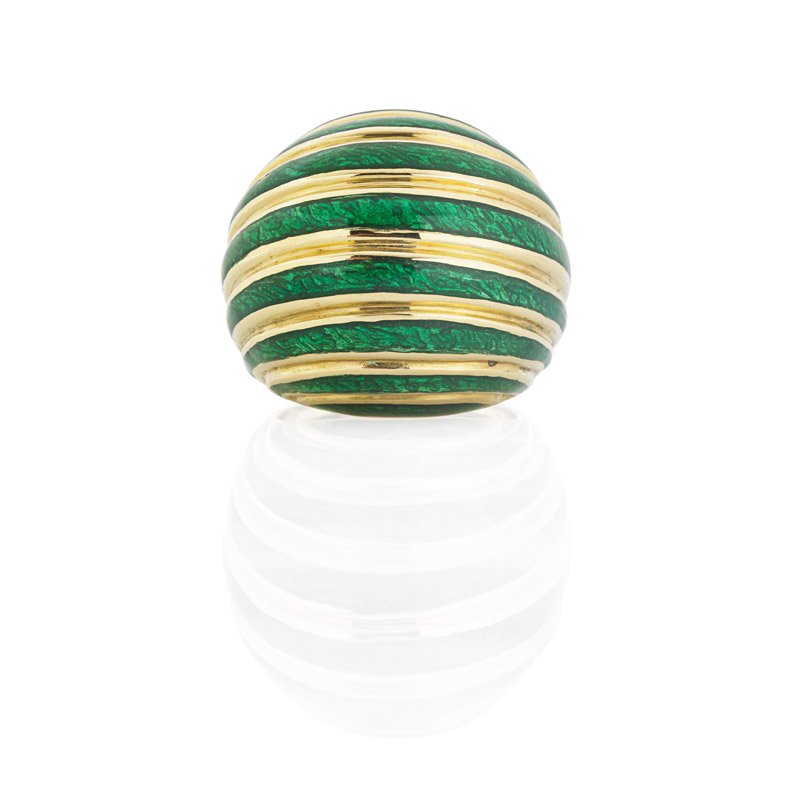 DAVID WEBB ENAMELED 18K GOLD RING (1 of 3)
