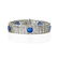 ART DECO BURMA SAPPHIRE, DIAMOND PLATINUM BRACELET