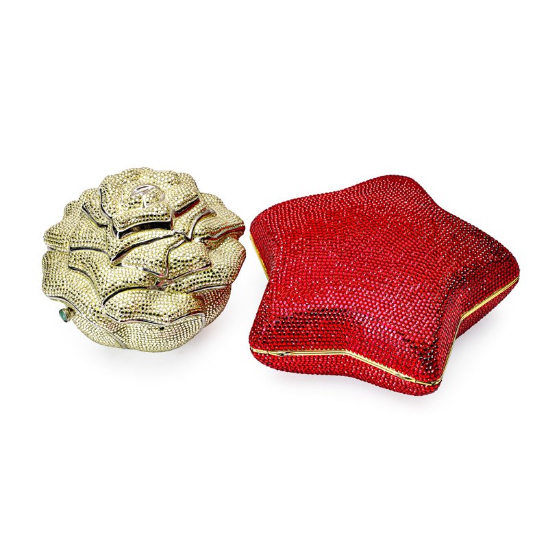 TWO JUDITH LEIBER CRYSTAL ENCRUSTED MINAUDIERES (1 of 1)