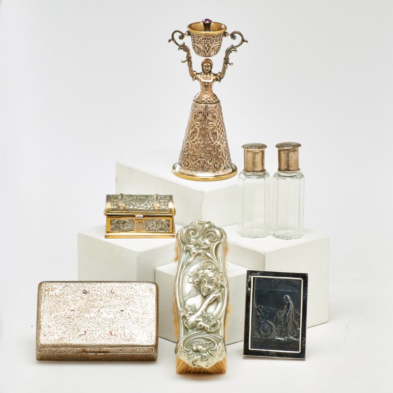 SILVER AND SILVER PLATE GROUPING (1 of 1)