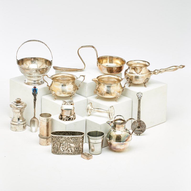 SILVER AND SILVER PLATE GROUP (1 of 1)