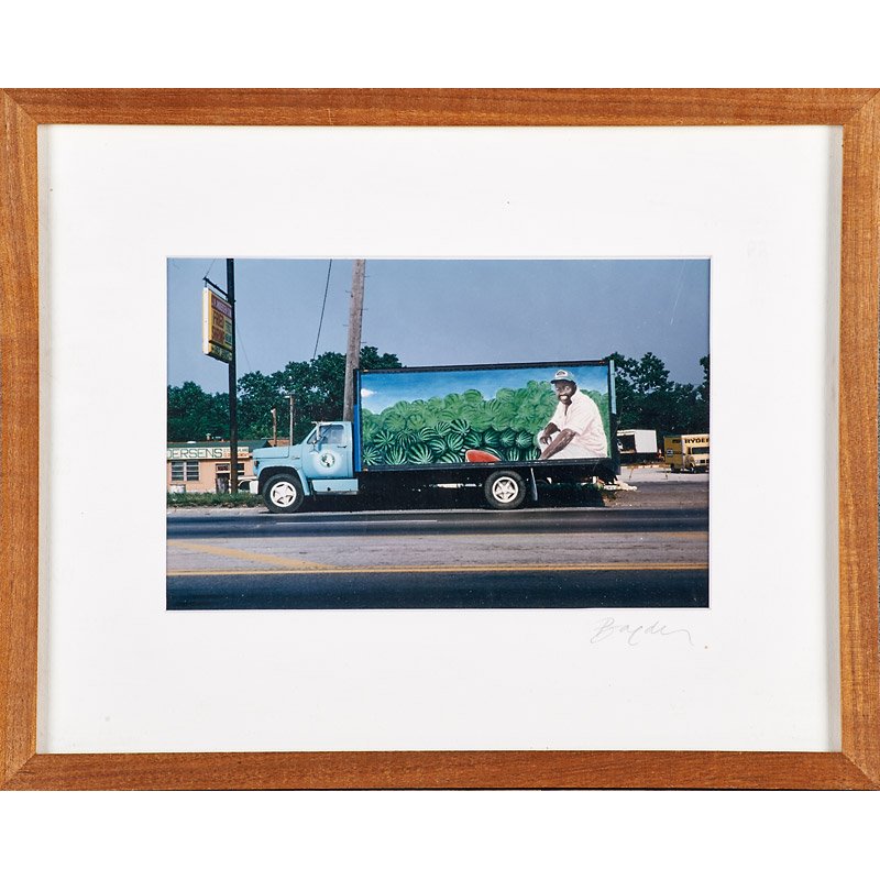 JOHN BAEDER (American, b. 1938): Photograph; "Watermelon Truck", South Chicago, 1990 (framed); Signed; 6" x 9 1/4" (sight)