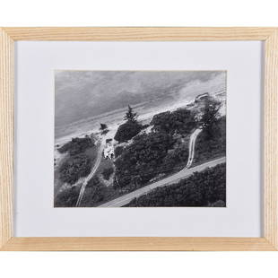 TACITA DEAN (British, b. 1965): Gelatin silver print on paper; "Aerial View of Teignmouth Electron, Cayman Brac 16th of September 1998," 2000 (framed); Signed, dated, and numbered 61/100; 7 1/2" x 9 1/2" (sight); Provenance: Cubitt