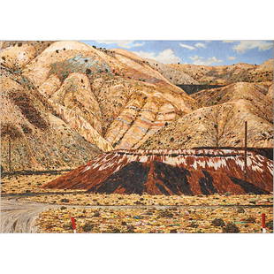 CHUCK FORSMAN (American, b. 1944): Oil on panel; "Mine Tailings," 1978 (framed); Signed and dated to verso; 45" x 63"