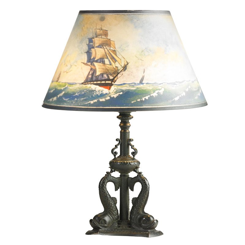 PAIRPOINT Fine nauticalthemed table lamp
