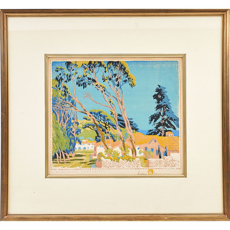 GUSTAVE BAUMANN Color woodblock print (1 of 1)