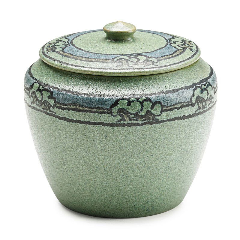 SATURDAY EVENING GIRLS Honey jar w/ landscape (1 of 2)