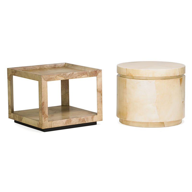 KARL SPRINGER Two side tables (1 of 4)